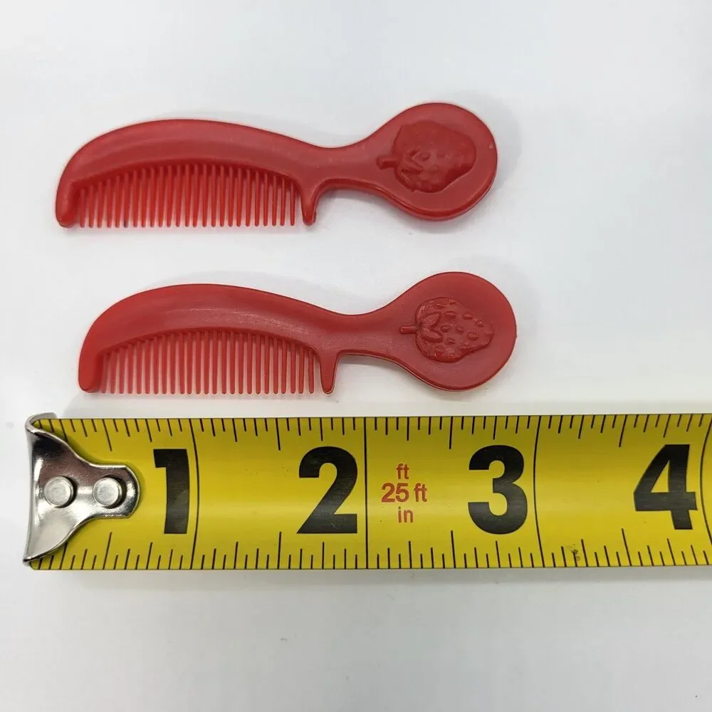Strawberry Shortcake Red Comb for Kenner Doll Vintage Set of 2 Combs